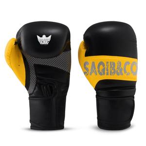 Guantes de boxeo duraderos con logotipo personalizado Guantes de entrenamiento deportivo de gimnasio de calidad en tamaño XL Protección de manos para adultos 6oz 16oz Hecho de cuero PU - Product Image 1