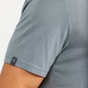 เสื้อยืดกีฬาโอเวอร์ไซส์ผ้าคอตตอน100% สำหรับผู้ชายแบบลำลองกันกลิ่นไม้ไผ่นุ่มกำหนดขนาดเองได้สำหรับกลางแจ้งเสื้อถักแบบแห้งเร็ว - Product Image 6