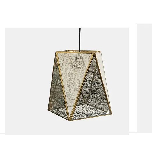 Yüksek kalite özelleştirilebilir Modern antika pirinç cam asılı işık avize kolye lamba dekor için mükemmel