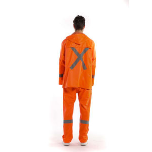 Nouveau 2023 bande Durable pluie ensemble combinaisons de pluie pour hommes femmes imperméable respirant manteaux de pluie avec accrocheur réfléchissant - Product Image 6