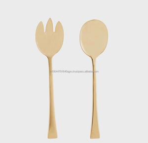 Juego de servidor de ensalada de acero inoxidable hecho a mano de calidad superior - Product Image 6