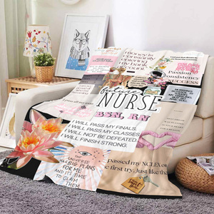 Manta de franela barata con estampado personalizado, Lista de Manifestaciones de Enfermeras, vida diaria de enfermería inspiradora, manta extra gruesa de lana coral. - Product Image 2