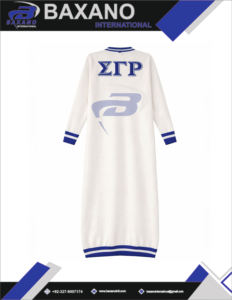 DST Sorority Winter <b>Long</b> <b>Cardigan</b> Duster Sweater Royal Blue Accents Front Embroidered for Logo Full-<b>Length</b> - Product Image 6