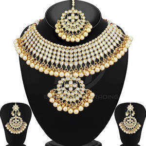 Collar de Cristal para Mujer, Elegante, para Fiesta, Lujoso, con Perlas, Conjunto de Joyería para Mujer, Conjunto de Boda - Product Image 3