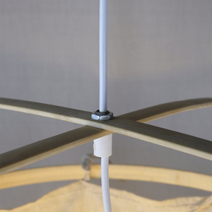 Lámpara de araña de bambú tejida a mano para dormitorio y comedor, candelabro moderno de arte de bambú, luces colgantes - Product Image 5