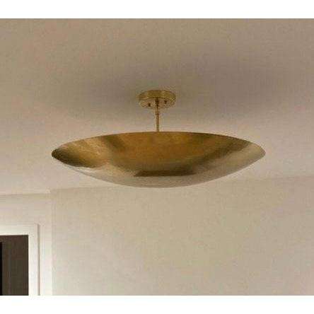 Mid Century Modern 6-Light Elegant Pendant Chandelier Raw Brass Sputnik Flushmount Ceiling Fixture Easy Hanging Installation by ZARA ENTERPRISES