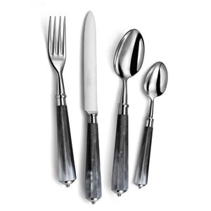 Vente chaude Designer Fournisseurs Indiens Argent Poli Couverts En Acier Inoxydable De La Plus Haute Qualité Avec Poignée En Résine Ensemble De Couverts - Product Image 1