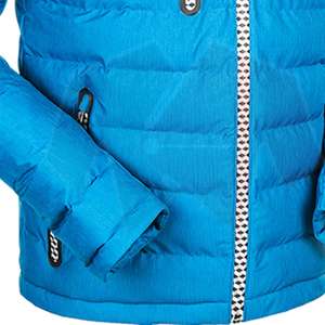 Chaqueta acolchada con capucha para hombre personalizada estilo informal de invierno con tejido liso teñido e impresión de logotipo - Product Image 5