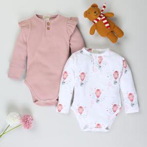 Mamelucos de bebé de punto de calidad superior 95% de viscosa de bambú 5% Spandex monos de algodón impresos digitalmente personalizados para uso en invierno - Product Image 5