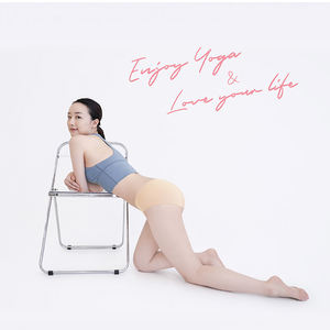 Seamless Solid Mid Waist <b>Women's</b> <b>Underwear</b> Yoga Wear Set with Quick Dry Breathable Four-Way Stretch Mukasa - Product Image 4