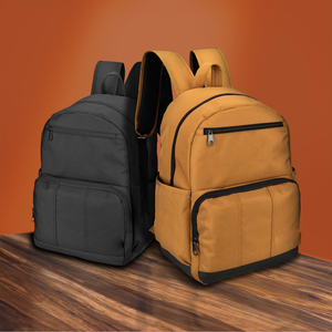 Mochila con logotipo clásico, mochila informal resistente al agua con funda acolchada para portátil (PATO marrón) - Product Image 2