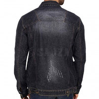 Veste en jean pour homme, style déchiré, streetwear, col rabattu, design personnalisable, 100% coton, séchage rapide, respirant