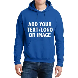 Hoodie Kustom DIY Tambahkan Foto Gambar Pribadi Anda Sendiri atau Teks Berkerudung Kaus Cetak Depan/Belakang