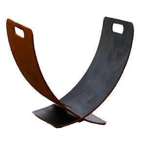 Support de rangement en bois en métal avec revêtement en poudre multicolore parfait pour l'organisateur de cheminée porte-bûches intérieur et extérieur - Product Image 1