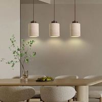 Lampe suspendue au fil de fer en travertin jaune, style Wabi-sabi, design moderne, pour chambre à coucher, bar, ou gîte