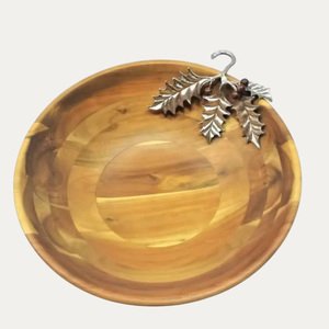 Bol rond en bois fait à la main au design moderne pour table de mariage, centre de table, soupe, salade, dessert, marguerite élégante, bol décoratif - Product Image 2