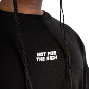 T-shirt noir surdimensionné pour homme, 280 GSM, coton biologique, épaules tombantes, streetwear, avec grand logo imprimé au dos - Product Image 3