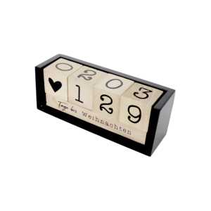 Calendario de escritorio de madera con cuenta regresiva y contador de días, decoraciones festivas de Navidad - Product Image 4