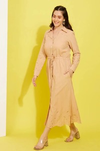 ชุดเดรสผ้าฝ้ายอินเดียทำด้วยมือชุดเดรสลำลองอินเทรนด์ใส่สบายมาใหม่ล่าสุดของขวัญฮันนีมูนส่วนตัวแบบธรรมชาติ - Product Image 3