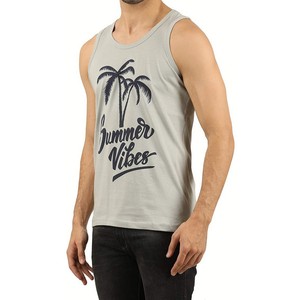 Débardeur sans manches avec logo sérigraphie personnalisée en gros Débardeur en coton et polyester spandex Chemise athlétique de course à pied - Product Image 1
