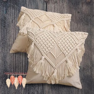ปลอกหมอนอิงผ้าคอตตอนงานทำมือออกแบบได้ตามต้องการสไตล์โบโฮ - Product Image 1