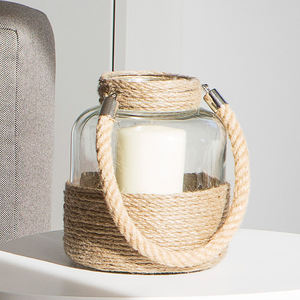 2025 <b>Hanging</b> Glass Lantern with Rope Handle for Indoor & <b>Outdoor</b> Decor - Product Image 5