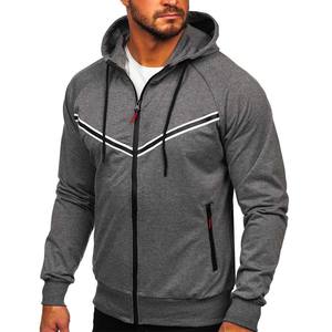 เสื้อฮู้ดซิปผ้าฟลีซคอตตอน 100% สำหรับผู้ชาย สั่งทำโลโก้ข้อความของคุณเอง แบบหนา ซิปเต็มตัว สำหรับฤดูหนาว - Product Image 3