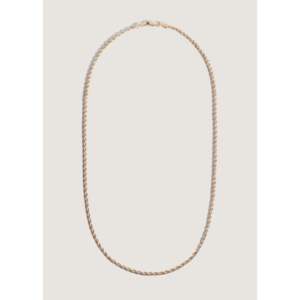 Collar apilable Carter con cadenas de eslabones de cuerda de espiga y de serpiente - Accesorio de regalo religioso vintage y moderno hecho de aleación de zinc - Product Image 1