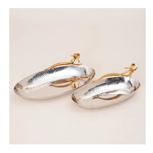 Lot de 2 bols de service en chocolat poli écologique de haute qualité avec plat de service au lave-vaisselle au design unique pour les fêtes - Product Image 1