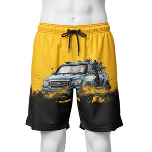 กางเกงขาสั้นกันน้ำสำหรับผู้ชายพร้อมการพิมพ์ด้วยความร้อน โพลีเอสเตอร์ แห้งเร็ว ระบายอากาศ น้ำหนักเบา ชุดว่ายน้ำชายหาดฤดูร้อน - Product Image 1