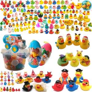 Patos <span class=keywords><strong>de</strong></span> <span class=keywords><strong>goma</strong></span> amarillos a granel personalizados OEM, juguetes <span class=keywords><strong>de</strong></span> baño, patos flotantes con <span class=keywords><strong>sonido</strong></span> exprimible para niños y bebés para ducha y natación - Product Image 2