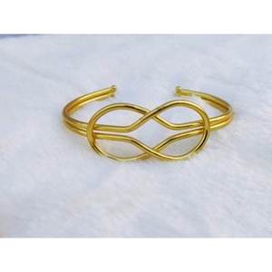 Geometric Brass Cuff <b>Bracelets</b>-Handmade & Gold Plated - Product Image 2