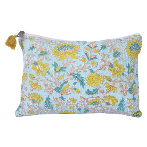 Petra y Zig-Zag Impreso 100% Funda de cojín de algodón Funda de almohada para uso doméstico y hotelero Impreso en la parte delantera y trasera - Product Image 1