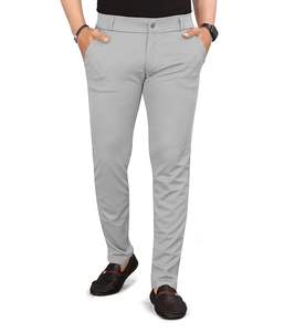 Pantalones anchos rectos informales para hombre personalizados al por mayor, pantalones formales de lona teñidos lisos de algodón 100%, servicio OEM medio - Product Image 6