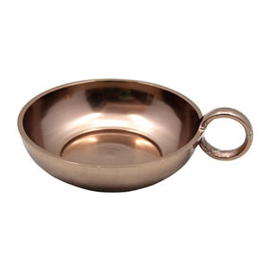 Bougeoir en aluminium pour décoration de maison avec poignée en cuivre plaqué couleur marron pour décoration de mariage - Product Image 2