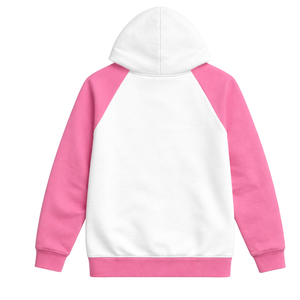 Sweat à capuche à manches raglan White Legacy, vêtements de sororité grecque, vêtements de sororité universitaire pour femmes, rose et vert, élégant, décontracté, vêtements grecs - Product Image 4