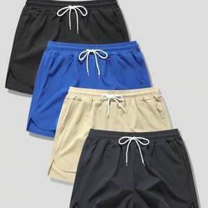 Shorts de course décontractés pour hommes, en toile unie, respirants, à séchage rapide, coupe-vent, 100 % coton tricoté, coupe ample, personnalisables avec logo – Meilleures ventes - Product Image 1