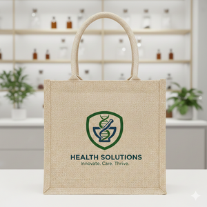 Wholesale <b>Extra</b> <b>Large</b> Pharma Gifting Eco-friendly Jute <b>Tote</b> <b>Bag</b> Burlap Shopping <b>Bag</b> with Rope Handle and Custom Printed Logo - Product Image 6