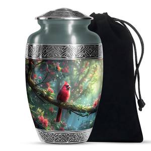 Urnas Funerarias para Cenizas de Adultos, Diseño de Pájaro Cardenal, Urna Única (10 Pulgadas) - Product Image 1