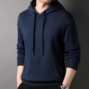 Sudadera con Capucha Personalizada de Doble Capa de 1000 g/m² para Hombre, Talla Grande, Gris, Tejido Grueso de Felpa Francesa, Hombros Caídos, Capucha Doble - Product Image 1