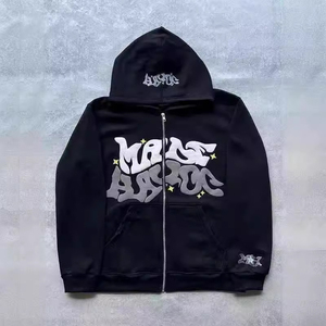 Vente en gros 2024 pull personnalisé unisexe sweat à capuche pour homme Premium 100% coton lourd 3D en relief Camouflage Streetwear unisexe - Product Image 2