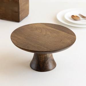 Plato Redondo para Pastel de Madera Hecho a Mano, No Tóxico, Ecológico, Duradero, Ajustable, Ligero, Pintado a Mano, 10x10x5 Pulgadas (LxAnxAl) - Product Image 4