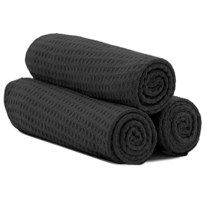 Toallas de gimnasio con capucha de algodón 100% al por mayor de fábrica Logotipo personalizado Función magnética Patrón deportivo de color sólido - Product Image 1