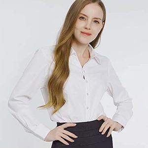 Camisa de Vestir Blanca Sencilla para Mujer, Ropa Formal de Trabajo - Product Image 2
