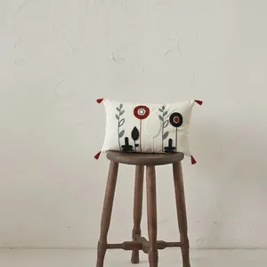 Funda de Cojín Decorativa Rectangular con Estampado Floral Retro para el Hogar, sin Relleno - Product Image 1