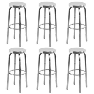 Taburete de hierro con asientos cómodos, perfecto para salas de estar modernas, espacios de comedor e interiores contemporáneos con estilo - Product Image 1