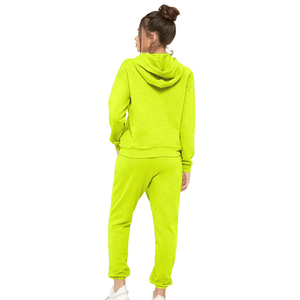 Conjunto de Jogging de forro polar de algodón grueso unisex, chándales estampados informales con logotipo personalizado para mujer, joggers con capucha de estilo callejero - Product Image 3