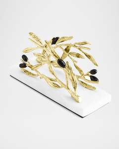 Servilletero de Lujo Hecho a Mano, de Oro Blanco, con Base de Mármol, Organizador de Mesa de Comedor, Soporte para Servilletas - Product Image 4