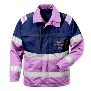 Vestes de vêtements de travail de sécurité personnalisables avec bandes de sécurité réfléchissantes Polyester durable OEM B2B Commandes en gros Support avec logo personnalisé - Product Image 1