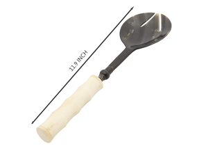 ชุดช้อนส้อมมีดแบบใช้ซ้ำได้ชุดมีดแบบหรูหราทำจากควายฮอร์นช้อนเสิร์ฟสลัดแบบโบราณ - Product Image 2